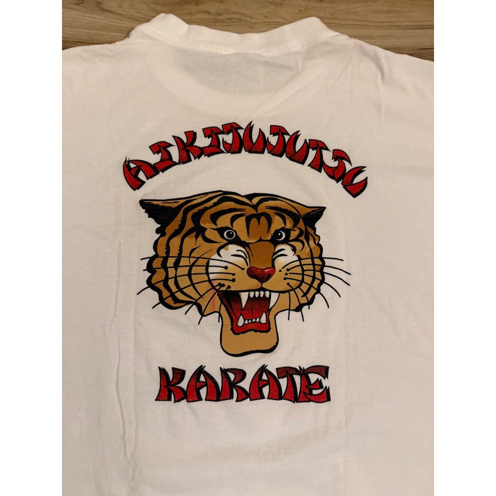 Fruit of the Loom Katos Tiger Dojo Aikijujutsu Karate T-Shirt White XL Graphic - Picture 5 of 7